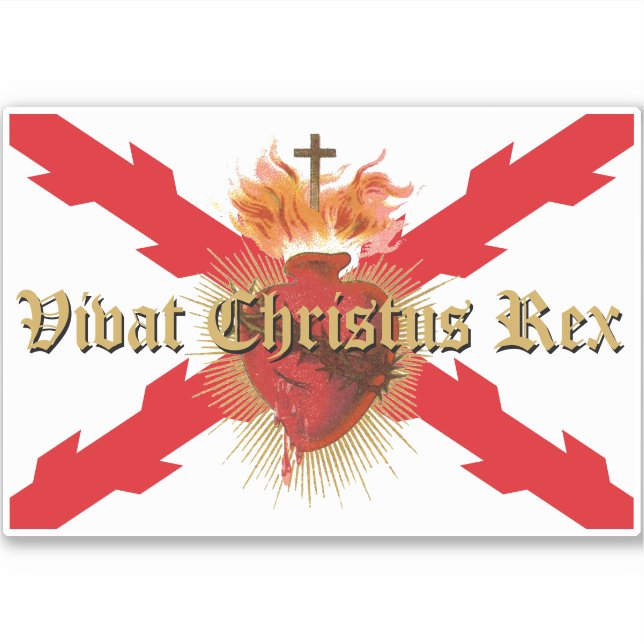 VIVAT CHRISTUS REX STICKER (Front)
