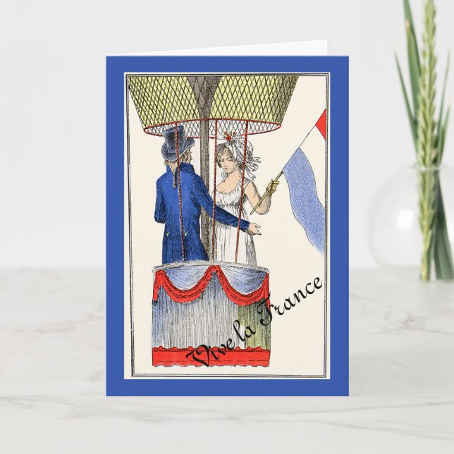 Vive la France 1898 Balloon Card (Front)