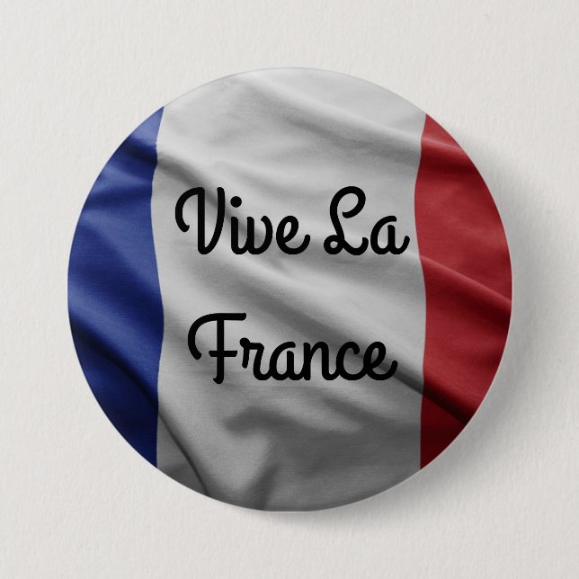 Vive La France Badge Pinback Button (Front)