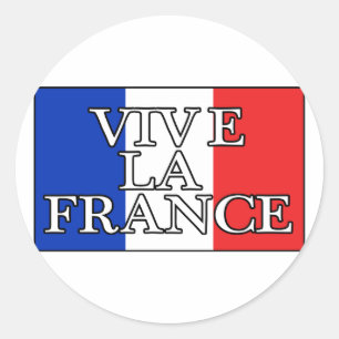 Vive La France Classic Round Sticker