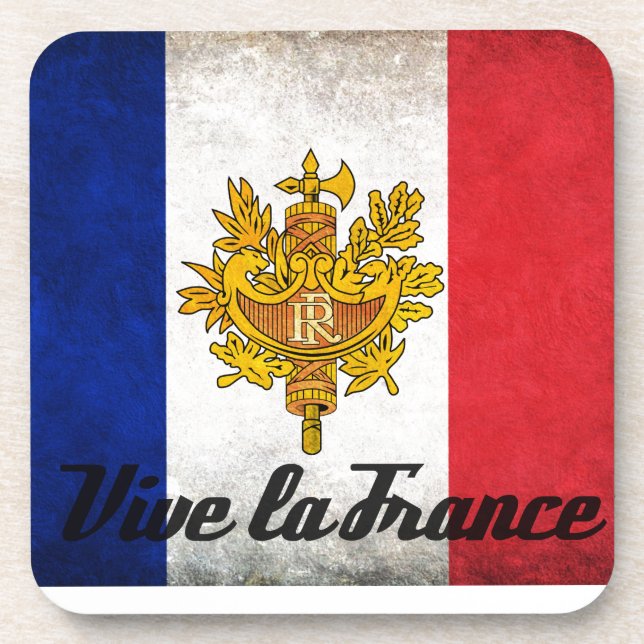 Vive la France Drink Coaster (Front)