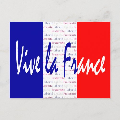 Vive La France French Flag Francophiles Postcard