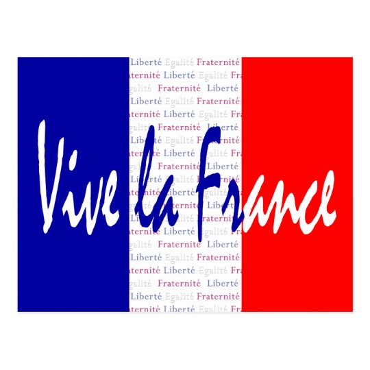 Vive La France French Flag Francophile's Postcard | Zazzle.com