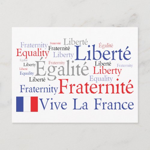 Vive La France French Flag Francophiles Postcard