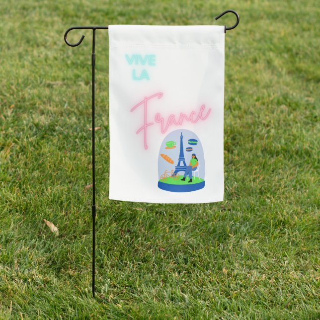 Vive La FRANCE garden flag (In SItu)