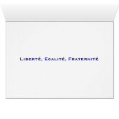 Vive la France - Liberté, Égalité, Fraternité Cards (Inside Horizontal (Bottom))