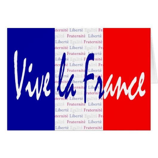 Vive la France - Liberté, Égalité, Fraternité Cards (Front Horizontal)