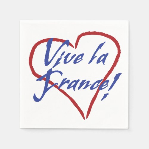 Vive la France Paper Cocktail Napkins