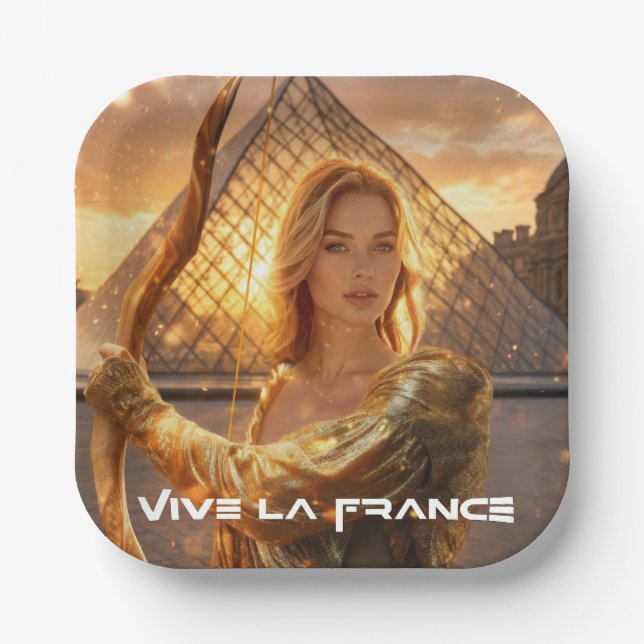 VIVE LA FRANCE - PARIS PAPER PLATES (Front)
