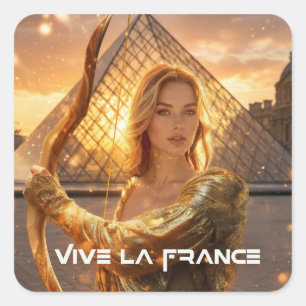 VIVE LA FRANCE - PARIS SQUARE STICKER