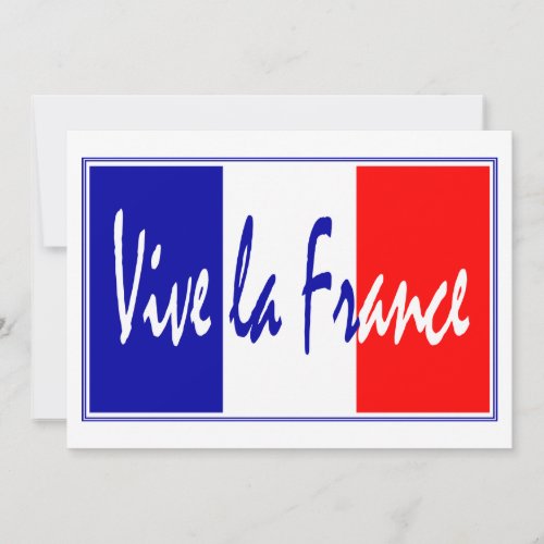 Vive La France Party Invitation with French Flag