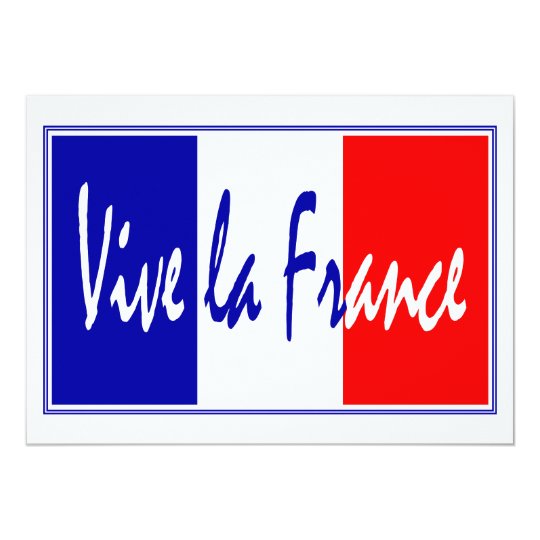 Vive La France Party Invitation with French Flag | Zazzle.com