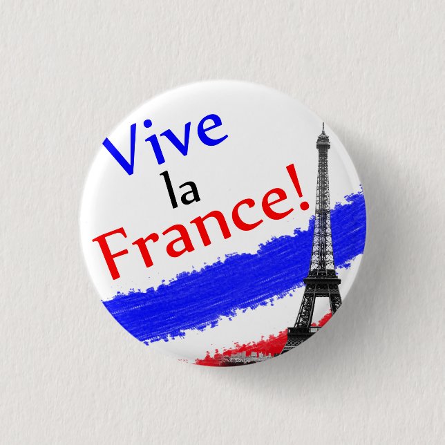 Vive la France! Pinback Button (Front)