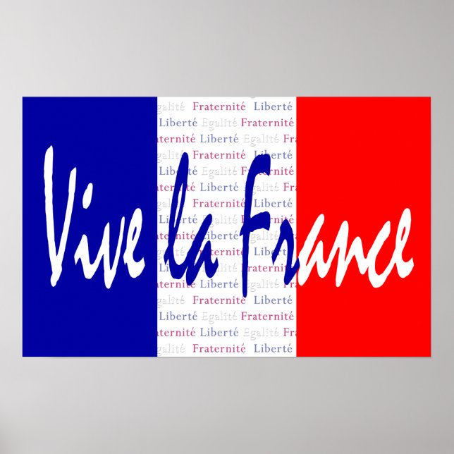 Vive La France Poster, French Food, Wine, Sports Poster (Front)