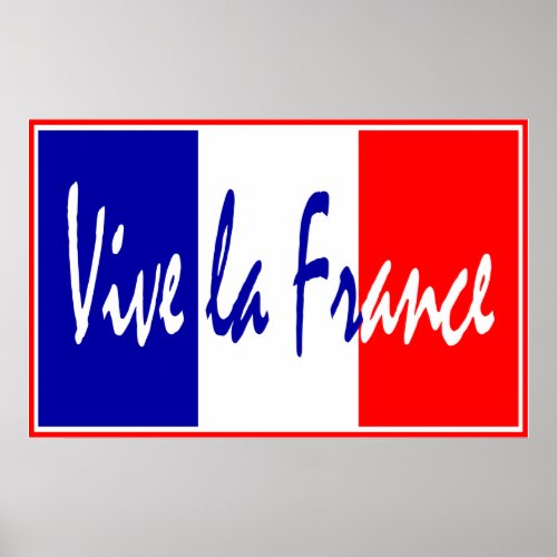 Vive La France Poster French Restaurant Sports Poster