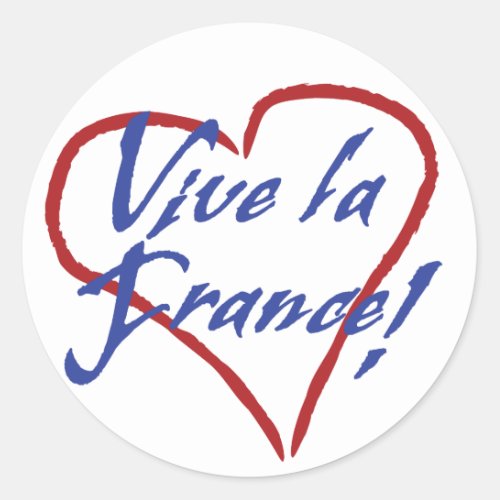 Vive la France Round Sticker