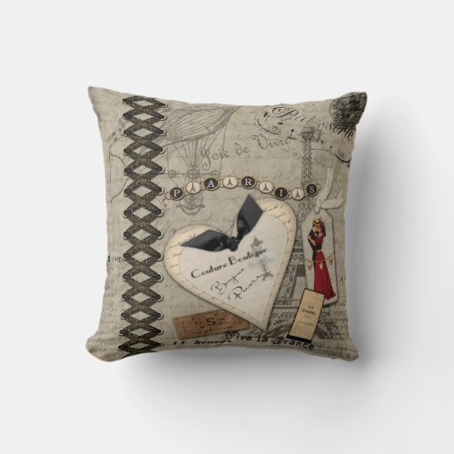 Vive la France Throw Pillow