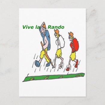 Vive La Randonnee 1.png Postcard by LABOUTIQUEJMJ at Zazzle