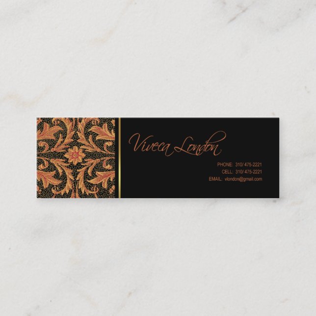 Viveca London Baroque Profile Card (Front)