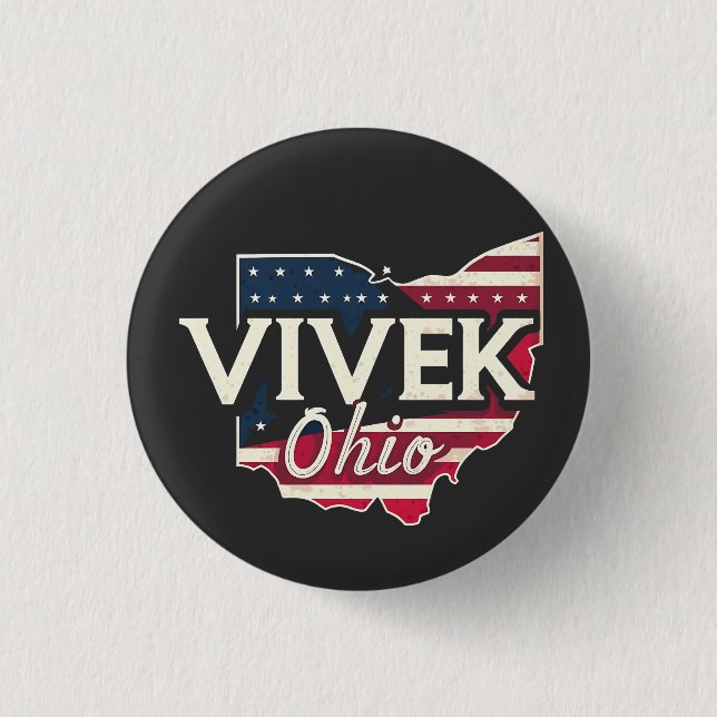 Vivek Ohio 2026 Governor Republican American  Button (Front)