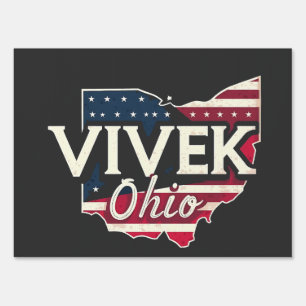 Vivek Ohio 2026 Governor Republican American  Sign