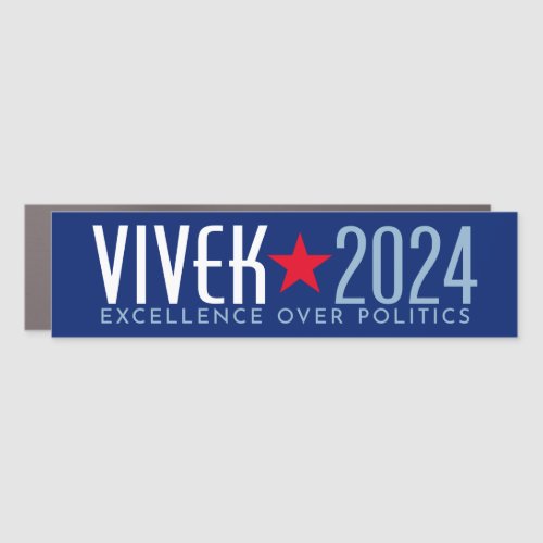 Vivek Ramaswamy 2024 _ Excellence Over Politics Car Magnet