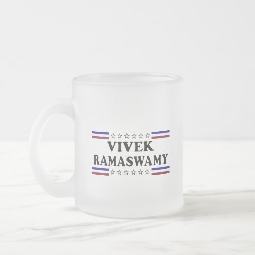 Vivek Ramaswamy Election 2024 Frosted Glass Coffee Mug