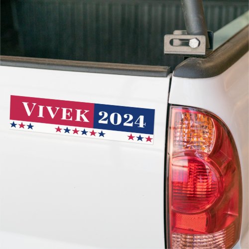 Vivek Ramaswamy for President 2024 Red White Blue Bumper Sticker
