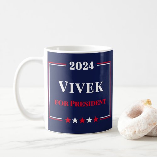 Vivek Ramaswamy for President Red White Blue 2024  Coffee Mug