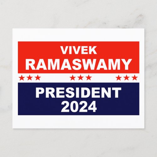 Vivek Ramaswamy President 2024 Postcard