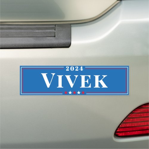 Vivek US Presidential Election 2024 Red Blue White Car Magnet