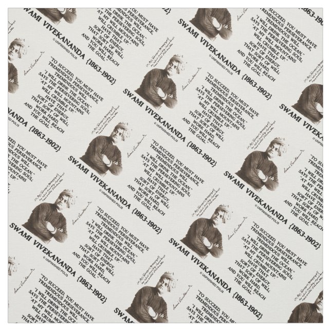 Vivekananda To Succeed Have Perseverance Will Goal Fabric (Swatch)