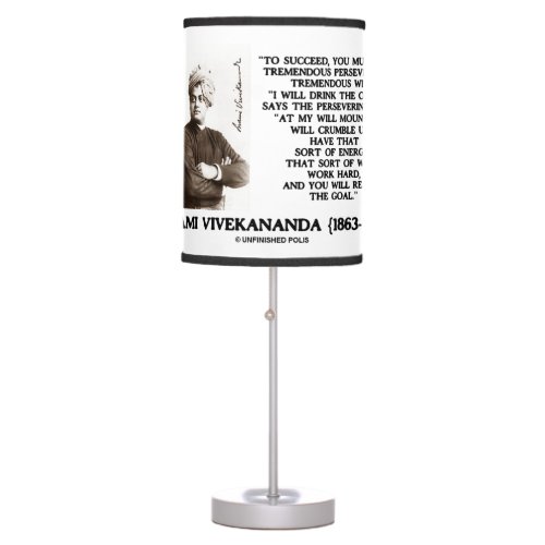 Vivekananda To Succeed Have Perseverance Will Goal Table Lamp