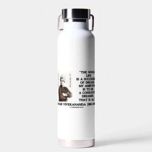 Vivekananda Whole Life Succession Dreams Ambition Water Bottle