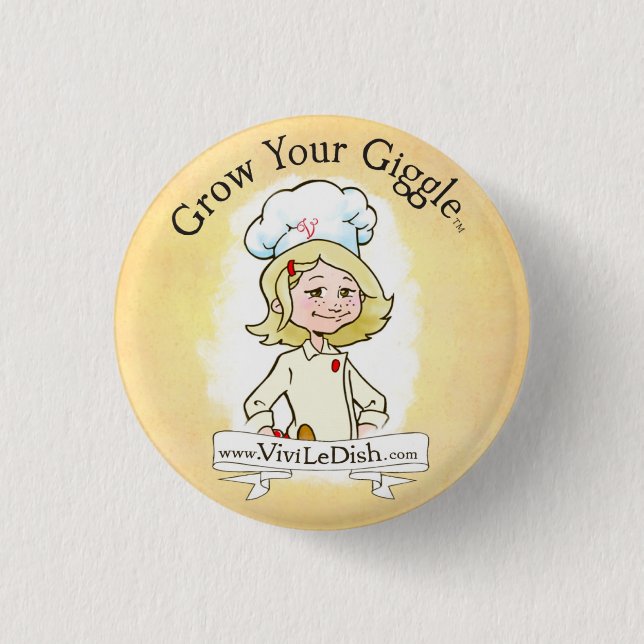 Vivi LeDish™ Grow Your Giggle Pin Yellow (Front)