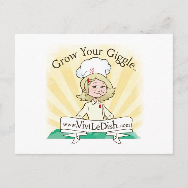 Vivi LeDish™ Grow Your Giggle™ Postcard (Front)