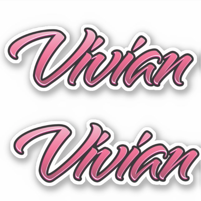 Vivian faded pink sticker sticker embroiderset (Front)