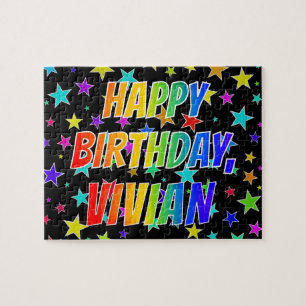 "VIVIAN" First Name, Fun "HAPPY BIRTHDAY" Jigsaw Puzzle