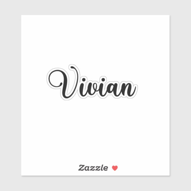 Vivian Name - Handwritten Calligraphy Sticker | Zazzle