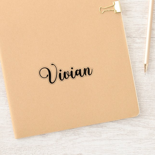 Vivian Name - Handwritten Calligraphy Sticker | Zazzle