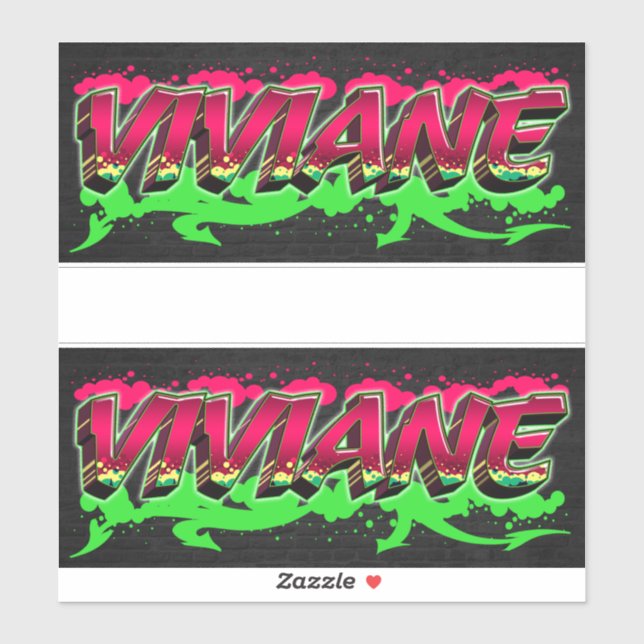 Viviane First Name Name Graffiti Decal Sticker (Sheet)