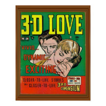 Vivid 3d Love Comic Book Cover Artwork