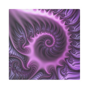 Vivid Abstract Cool Pink Purple Fractal Art Spiral