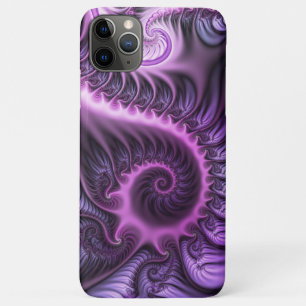 Vivid Abstract Cool Pink Purple Fractal Art Spiral iPhone 11 Pro Max Case