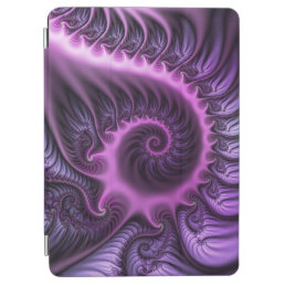 Vivid Abstract Cool Pink Purple Fractal Art Spiral iPad Air Cover