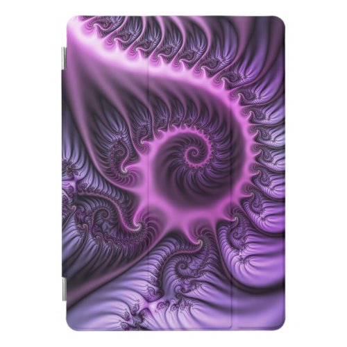 Vivid Abstract Cool Pink Purple Fractal Art Spiral iPad Pro Cover