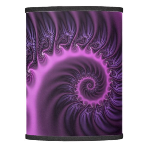 Vivid Abstract Cool Pink Purple Fractal Art Spiral Lamp Shade