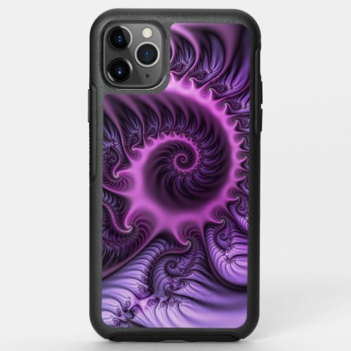 Vivid Abstract Cool Pink Purple Fractal Art Spiral OtterBox Symmetry iPhone 11 Pro Max Case