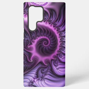 Vivid Abstract Cool Pink Purple Fractal Art Spiral Samsung Galaxy S22 Ultra Case