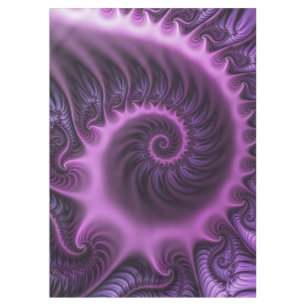 Vivid Abstract Cool Pink Purple Fractal Art Spiral Tablecloth